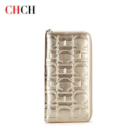 chch hot sale womens wallet with rfid long ladies purse for passport microfiber leather zipper clutch wallet with coin