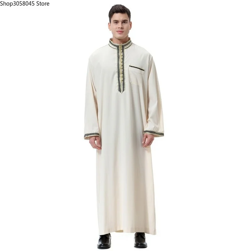 Muslim Arab Abaya Jilbab Moslem Pants Islamic Men Thobe Thawb Caftan Suit Robes Worship Service Middle East Ramadan