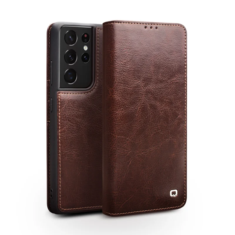 

Подходит для Samsung Galaxy S21 plus оригинальный кожаный чехол, ручной чехол со слотом для карт, S21 ultra