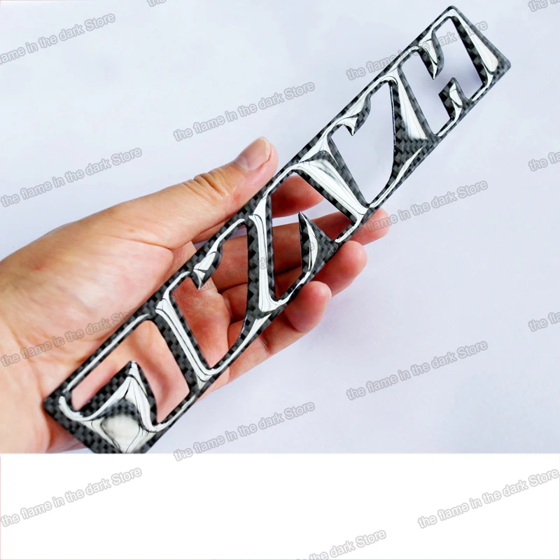 Lsrtw2017 углеродное волокно Abs Автомобильная передняя решетка наклейка логотип