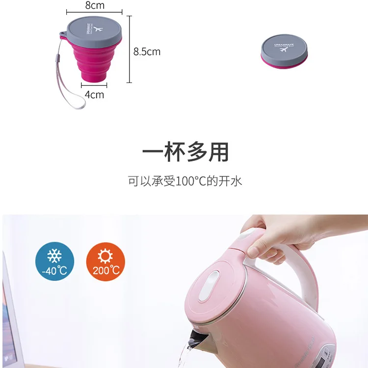 На открытом воздухе дорожные круглые силиконовые складные миски