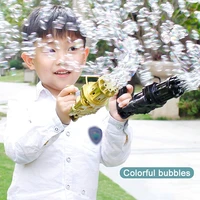 kids automatic gatling bubble gun toys summer soap water bubble machine 2 in 1 electric bubble machine for children gift toys