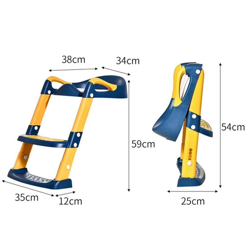 

Folding Infant Potty Seat Urinal Backrest Training Chair with Step Stool Ladder for Baby Toddlers Boys Girls Safe Toilet Potties
