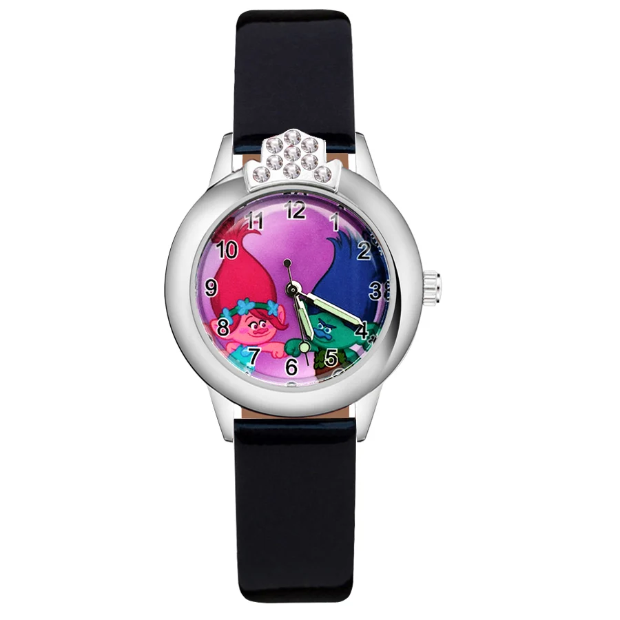 С милым мультипликационным принтом тролли с украшением в виде кристаллов