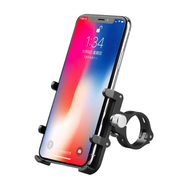 Aluminum Bicycle Phone Holder MTB Mountain Road Bike Motorcycle Universal Handlebar Clip Stand for 3.5&quot to 7.5&quot Smartphones GPS | Спорт
