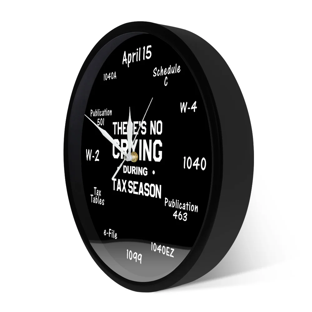 Нет плача во время налогового сезона Забавный налоговый счетчик настенные часы