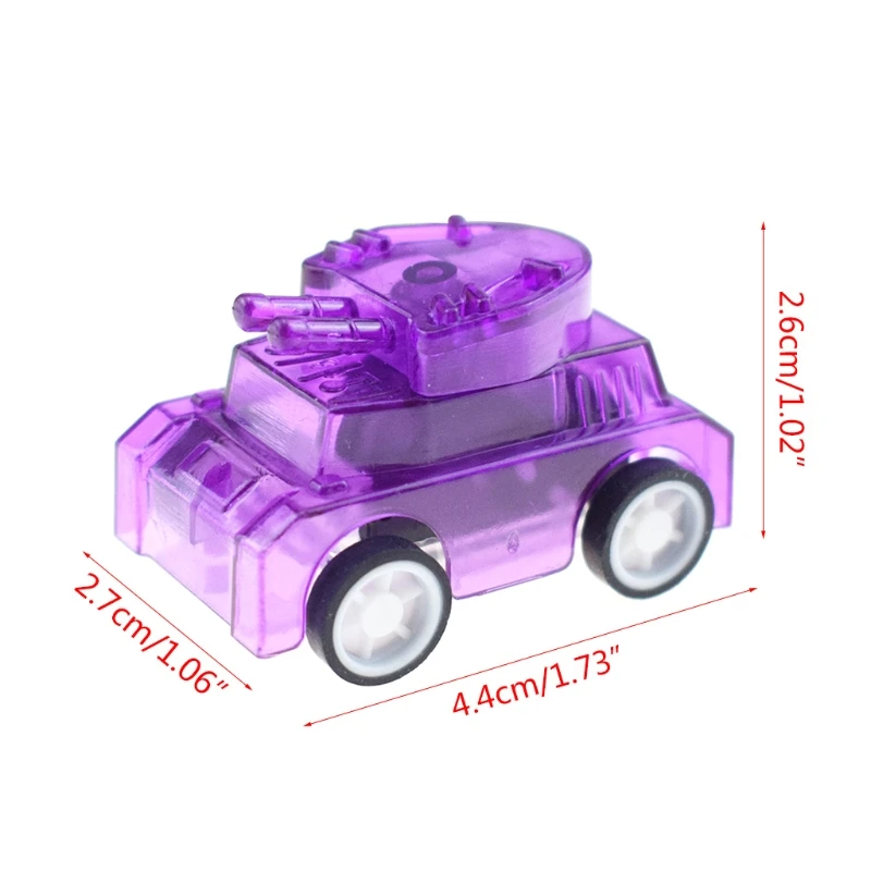 

Classic Educational Pull Back Car, Transparent Toddlers Play Plastic Vehicle Set, Mini Armored Tank Vehicle for Kids