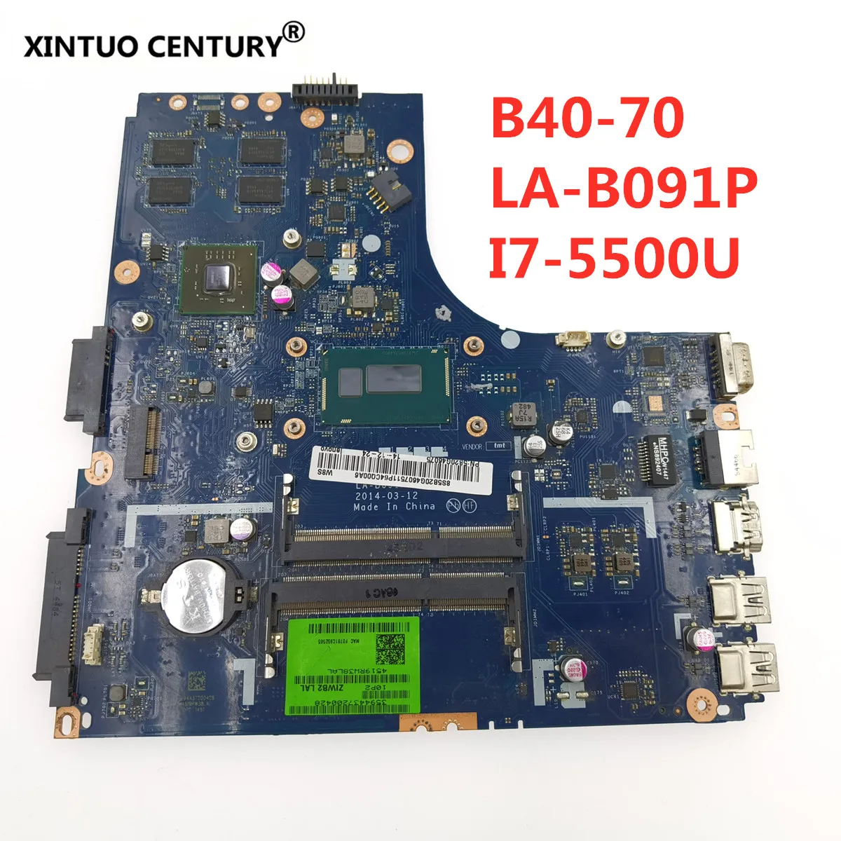 

For Lenovo B50-80 original mainboard LA-B091P Laptop motherboard I7-5500U R5-M330 2GB