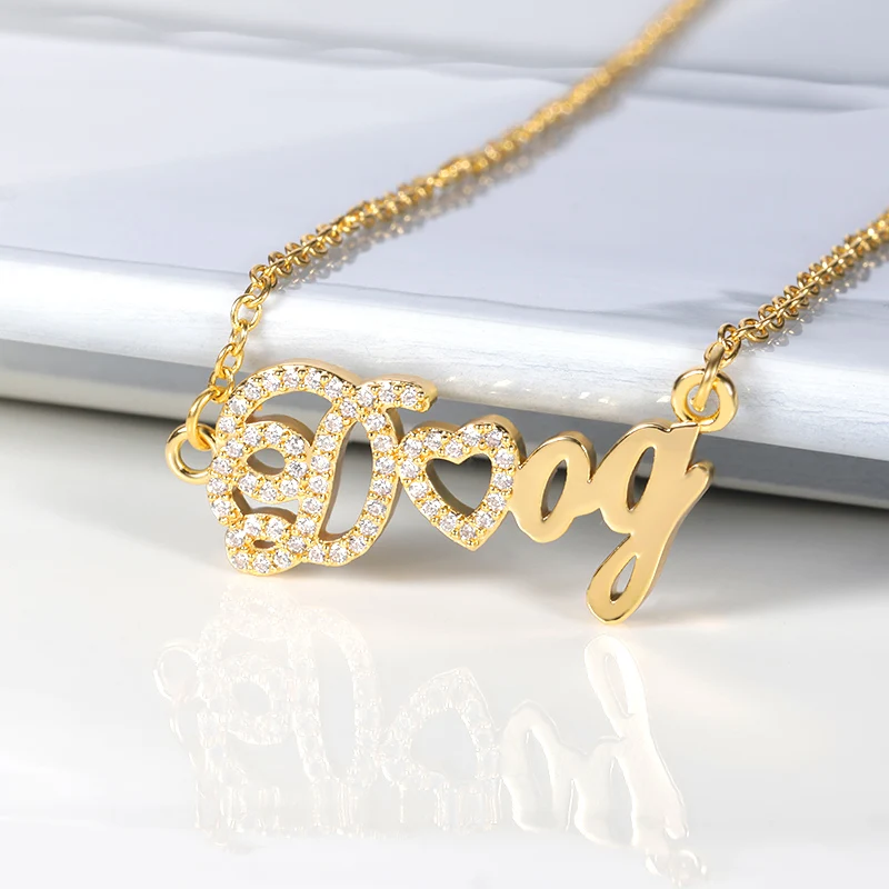 

Dainty Crystal Zircon Custom Name Necklaces Personalized Nameplate Jewelry For Women Letter Necklace Best Friend Christmas Gift