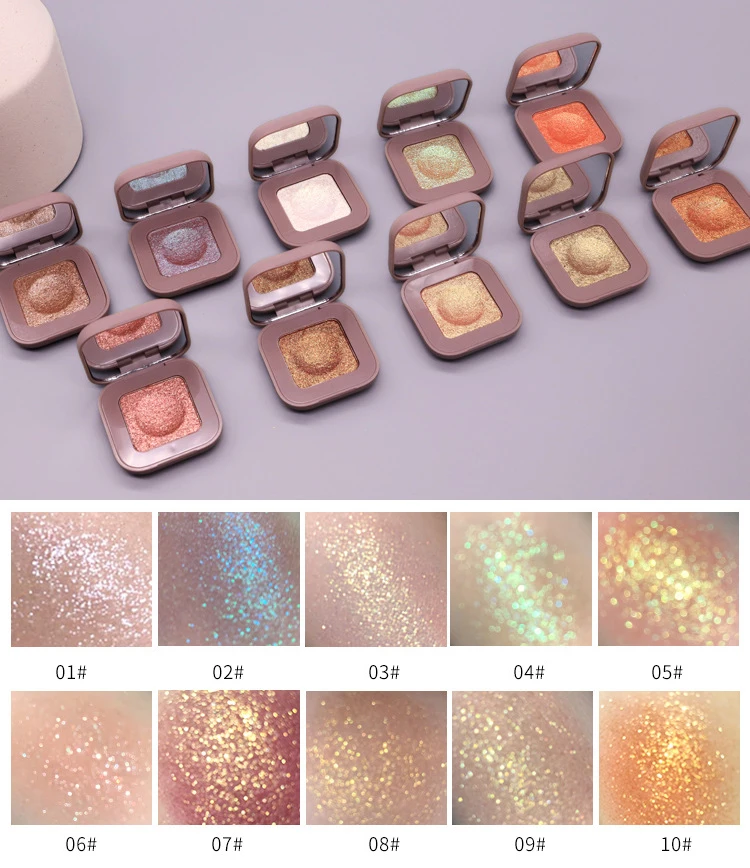 10 Color Eye Shadow High Light Makeup Tool Mashed Potato Texture Eyeshadow Pearl Shimmer Diamond Cosmetic Dropship TSLM1 |