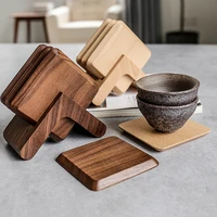 wood coaster square mug pads coasters set tea coffee cup mats pads wooden drink coasters placemat table accessories