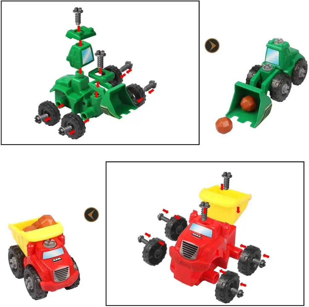 Разобрать строительные Грузовики Набор 56 шт ролевые инструменты игрушки набор в