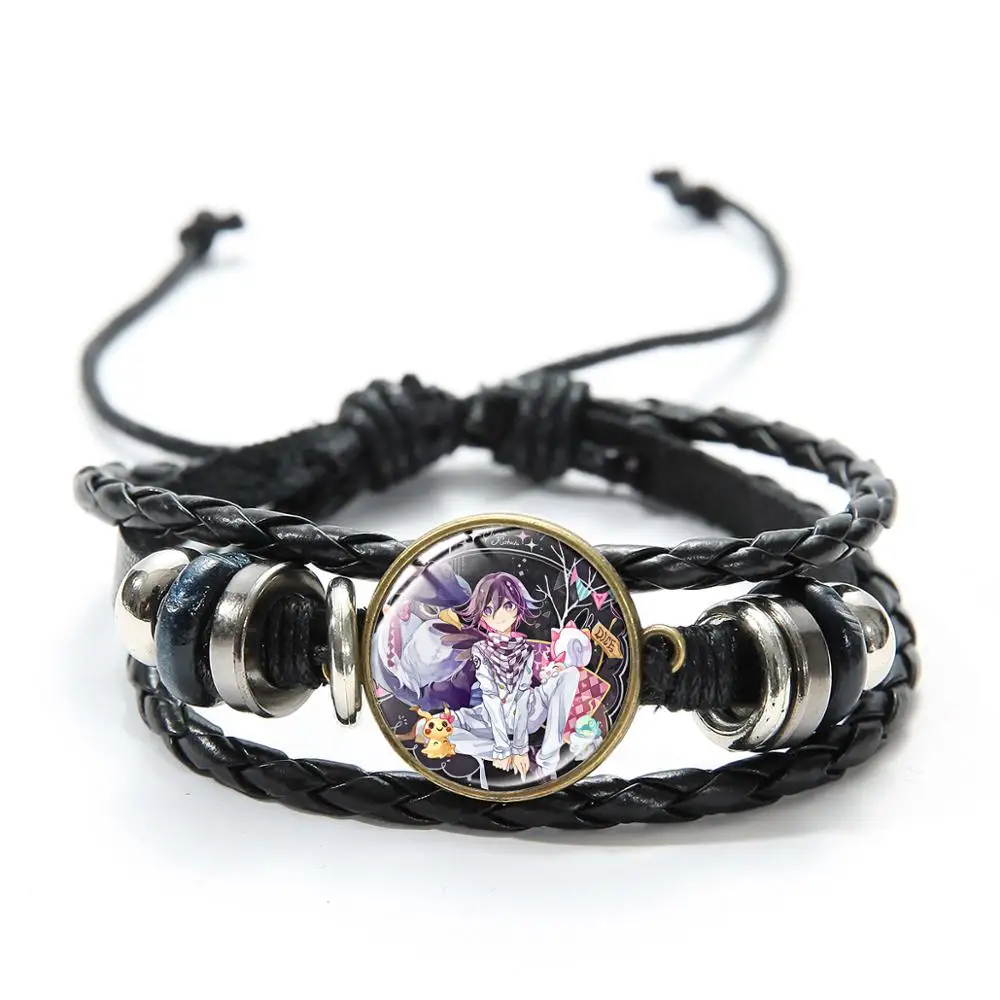 Style 11 SIAN Cool Game рисунок Собранный тканый кожаный браслет Dangan Ronpa Danganronpa V3 Akamatsu Kaede художественный узор стекло драгоценный камень браслеты - Окраска металла: Style 11
