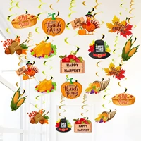 thanksgiving hanging swirls decorations fall friendsgiving hanging swirl with maple leaves pumpkin and turkey party supplies
