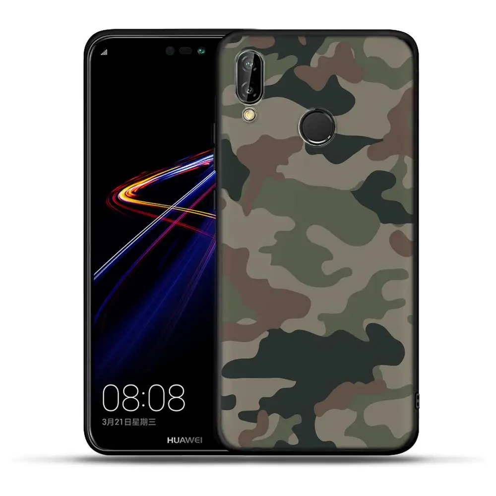 Камуфляжного цвета для Huawei Honor 8 9 10 20 Lite 7A Pro 7C 8A 8S 8X 8C 9X вид 20 V20 Чехол Мягкий силиконовый чехол для задней панели телефона Capa ETUI