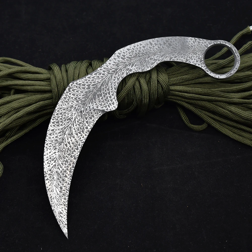 

420 Steel Claw Knife Karambit Hunting Fixed Knife CS GO Camp Hiking Outdoor Survival Knife Battle EDC Tool Tactical Claw Knife