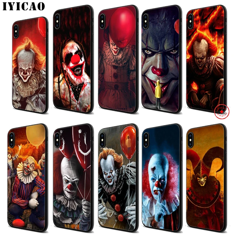 Мягкий Черный силиконовый чехол IYICAO IT Stephen King для iPhone 11 Pro Xr Xs Max X или 10 8 7 6 6S Plus 5 5S SE |