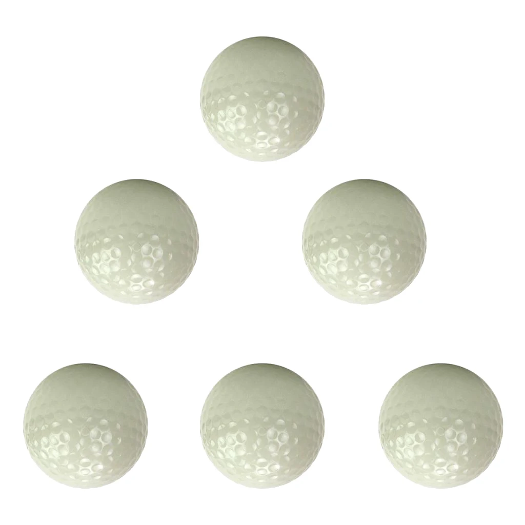 

6pcs Night Golfing Luminous Golf Balls Fluorescent Long Lasting Bright Sunlight Glow Golf Club Accessory
