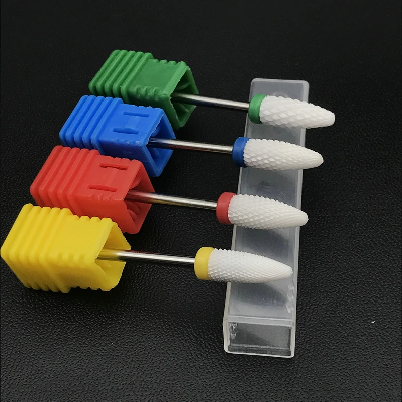 Белый керамический сверло для ногтей маникюра и педикюра инструмент