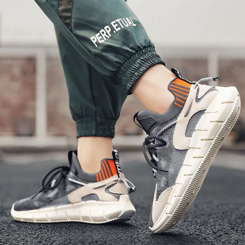 Кроссовки мужские дышащие удобная спортивная обувь для бега сетчатые легкие