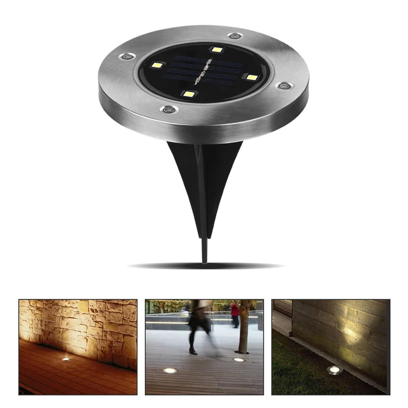 

Outdoor Garden Solar Underground Light Solar Power Disk Light Deck Light Spotlight Buried Solar Led Lamp Garden Decorative light