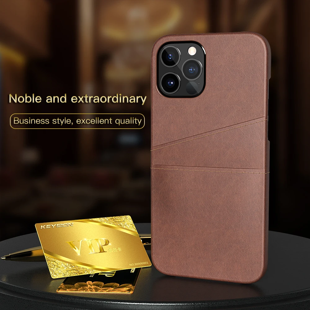 Чехол-Кошелек из искусственной кожи для iPhone 12 Pro Max с карманом карт задняя крышка