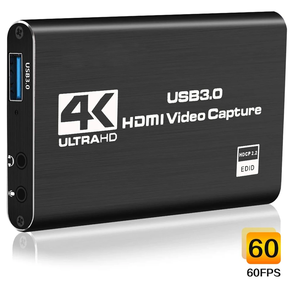 2021 USB HDMI 4K60Hz видеозахват HDMI к USB карта видеозахвата донгл для игр потоковая трансляция в прямом эфире вещание с micвходом
