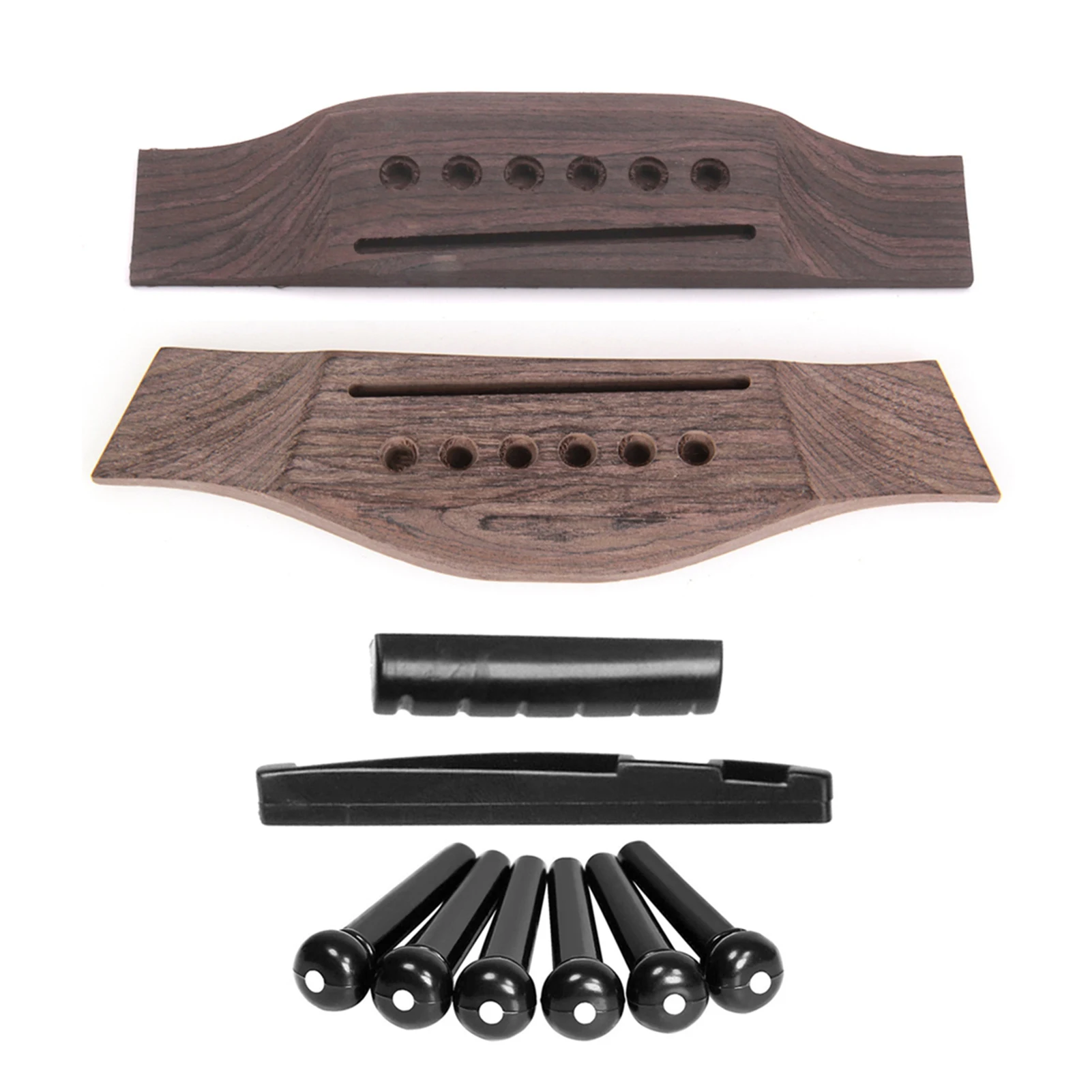 

Acoustic Guitar Bridge Pins Saddle Nut Sets Rosewood Upper Lower String Pillows Set For Guitar Accesories