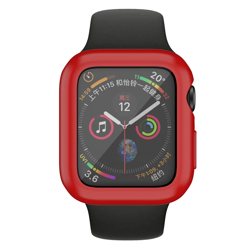 

Soft Matte TPU Case for Apple Watch SE Cover Series 6 5 4 3 Screen Protector Shell 40mm 44mm 38mm 42mm for iWatch Thin Bumper