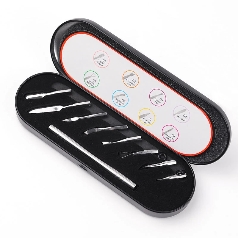 

Stainless Steel Cuticle Pusher Remover Spoon Trimmer Metal Double Sided Finger Dead Skin Push Nail Art Manicure Pedicure Tool