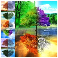 5d diy diamond painting tree full squareround embroidery landscape rhinestone picture cross stitch kit home decoration gift