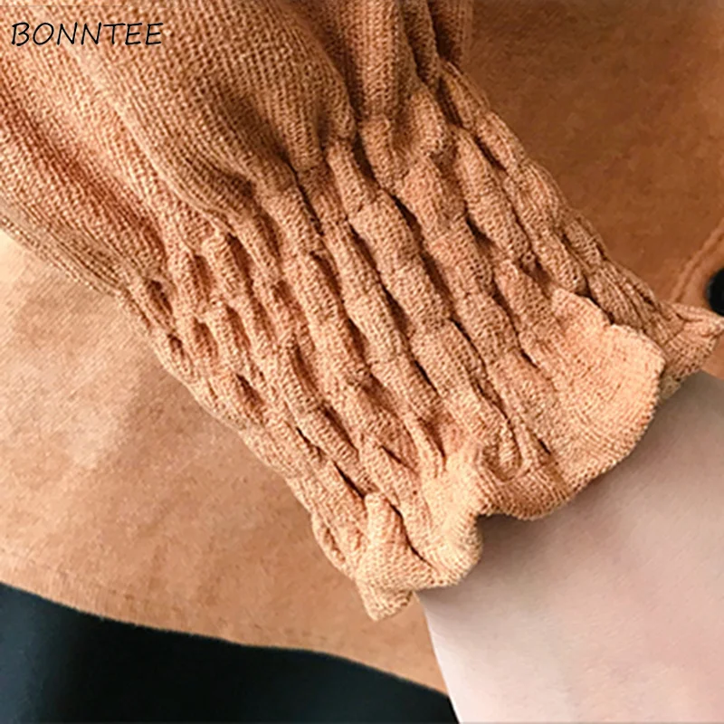 Женские рубашки 2020 простая универсальная модная однотонная Вельветовая женская