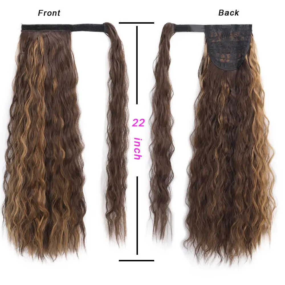 Шнурок кудрявый конский хвост шиньоны с заколками поддельные волосы