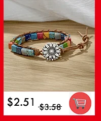Boho натуральный камень Обернуть Кожаный браслет для женщин винтажное Дерево жизни талисманы браслеты из камней размер регулируемые вечерние подарок