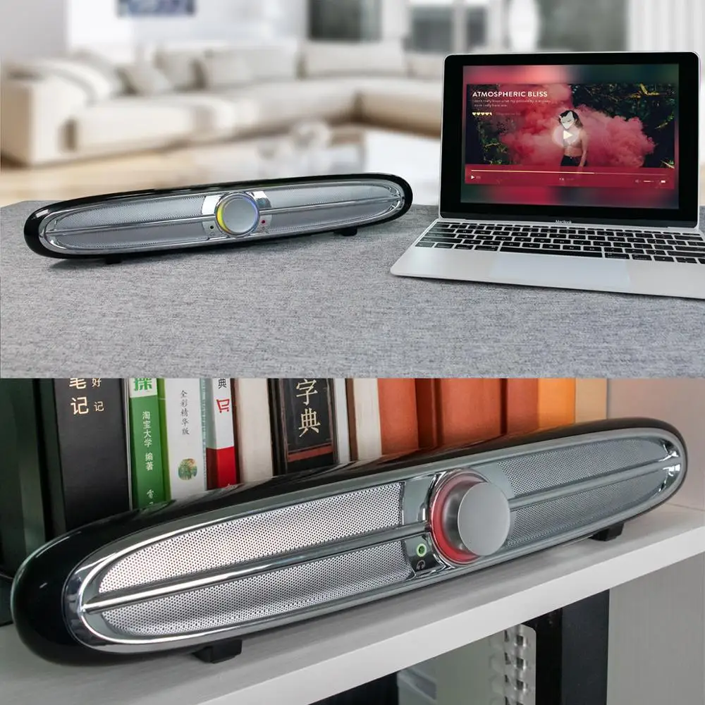 Портативная колонка мощный яркий бас мультимедийный динамик звук Blaster стерео