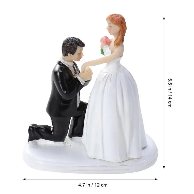 1 шт. элегантный торт Топпер романтическая Невеста и жених свадьба пара смолы