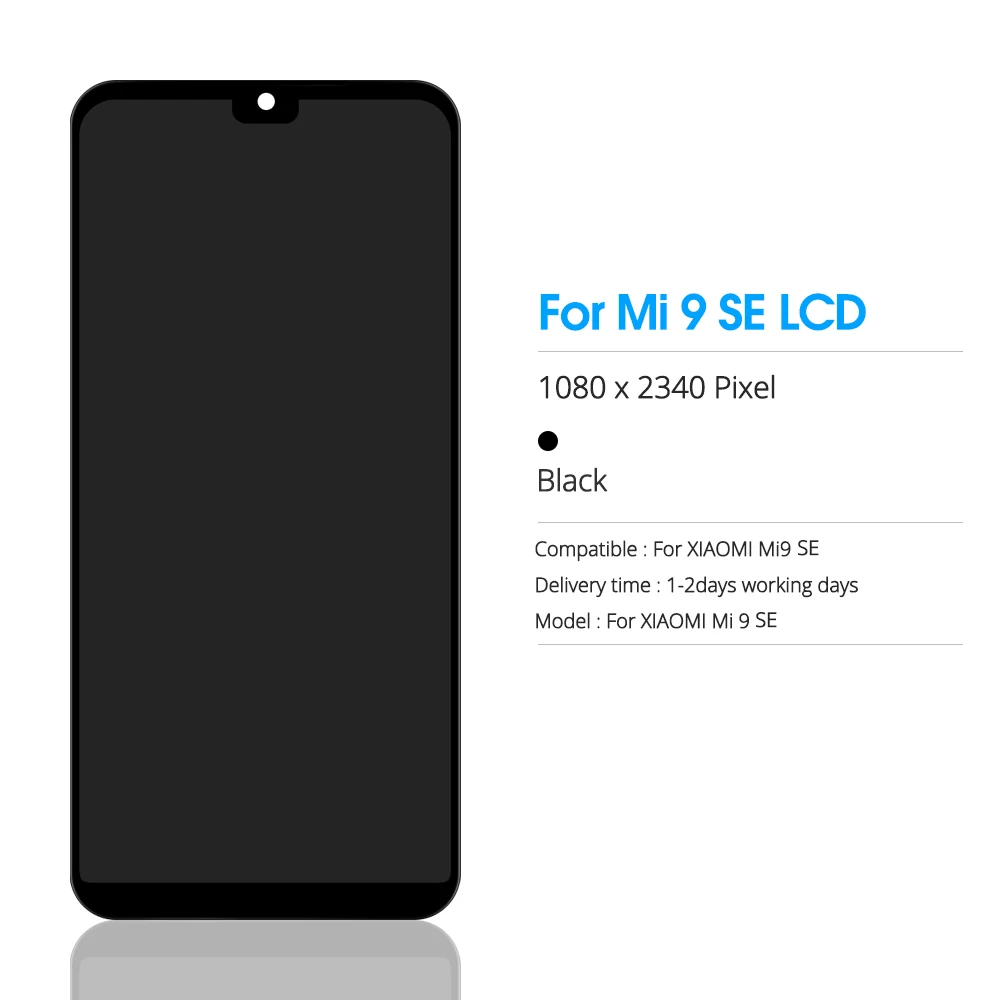 100% протестированный дисплей с рамкой для Xiaomi MI 9 SE Mi9 ЖК-дисплей сенсорным экраном