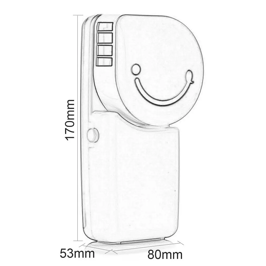 

Portable Mini Home Air Conditioner Fan Smile Face USB Rechargeable Cooling Fan With Lithium Battery Outdoor Travel Handheld Fan