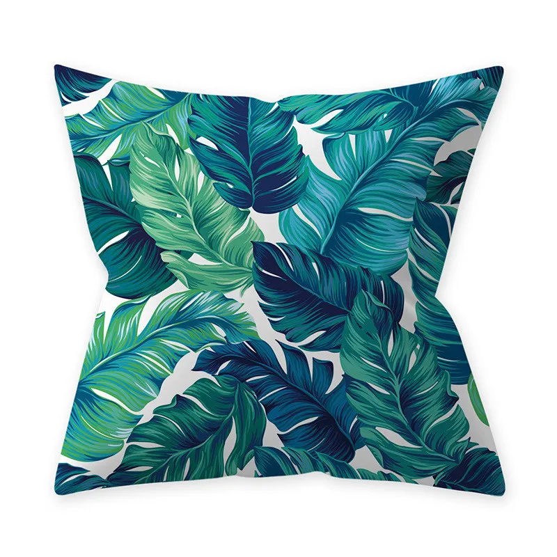 

Cushion Cover Green Teal Geometric Pillowcases Decorative Sofa Cushions 45x45 Throw Pillow Covers Polyester Single Side Printed