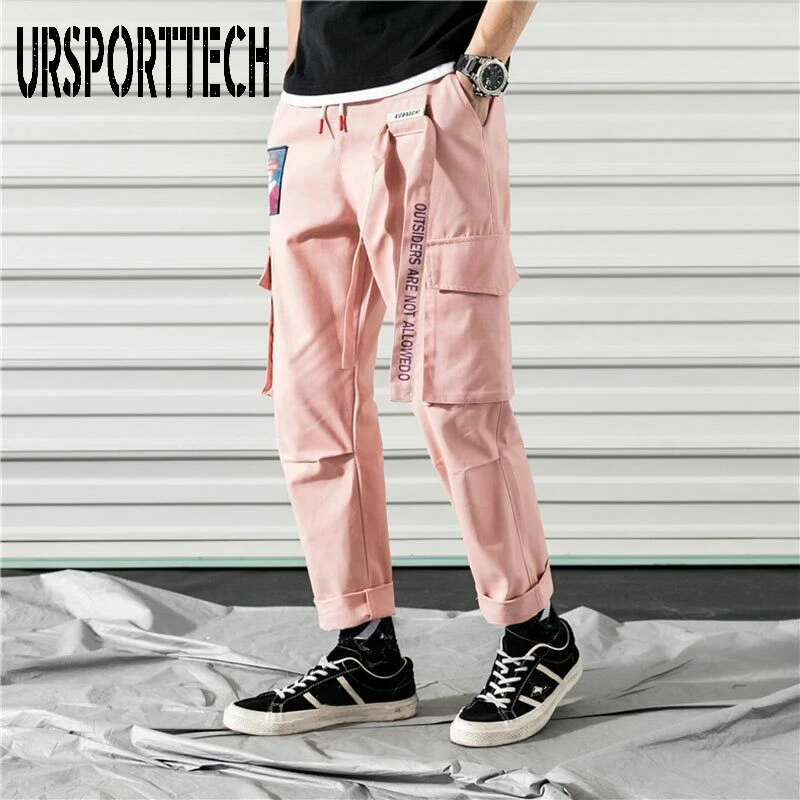 

Новые уличные мужские шаровары с несколькими карманами, повседневные мужские спортивные штаны в стиле хип-хоп, брюки для бега, модные мужские штаны в стиле Харадзюку