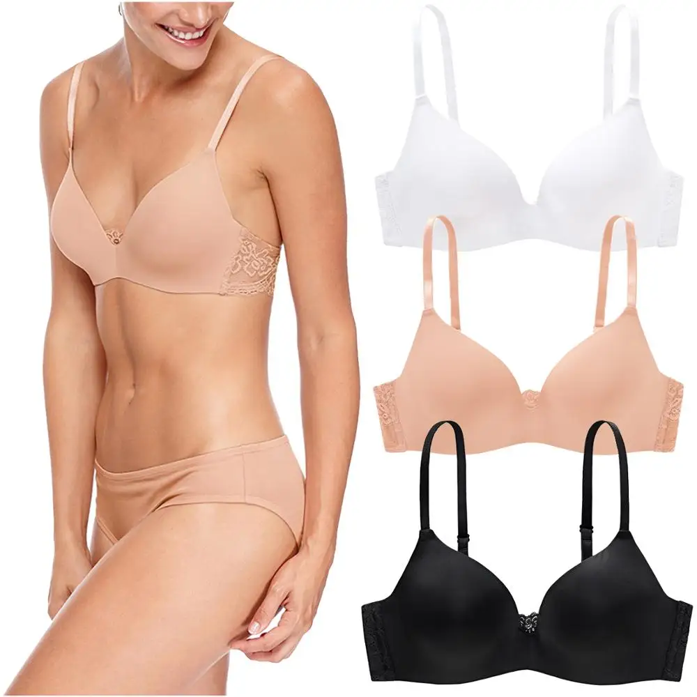 Женское нижнее белье бесшовная футболка бюстгальтер с легкой подкладкой на