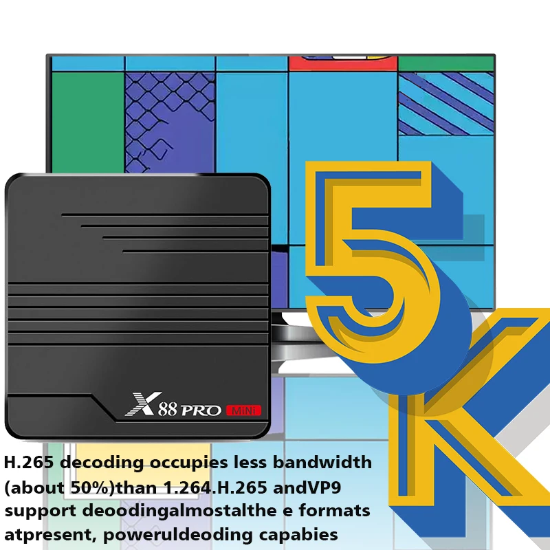 ТВ-приставка X88 PRO Mini S905X3 Android 9 0 Ott двойной Wi-Fi 2 4/5 8 ГГц 8K медиаплеер Ultra HD Google TV