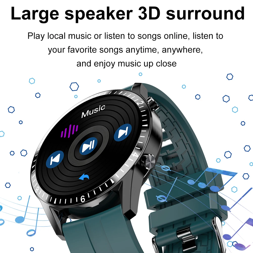 2021 smart watch men bluetooth call music player heart rate ip67 waterproof fitness smartwatch for huawei android ios watches free global shipping