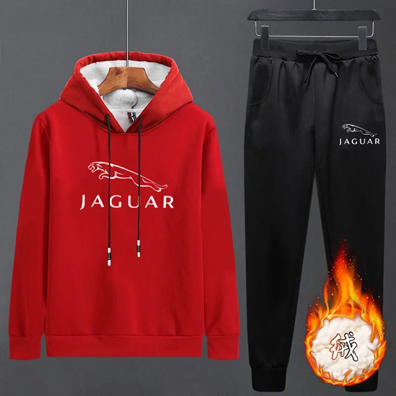 Комплект спортивных брюк с капюшоном для мужчин повседневный костюм пуловер