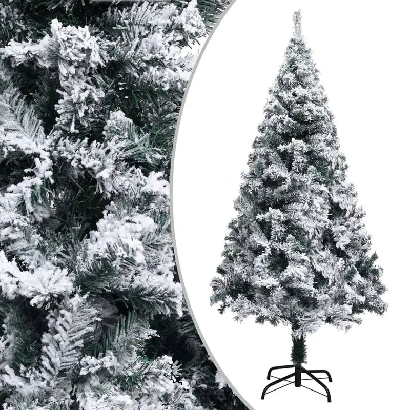 vidaXL LED Artificial Christmas Tree Xmas Pine with Snowflakes String Fairy Light Green 240cm/180cm/150cm |