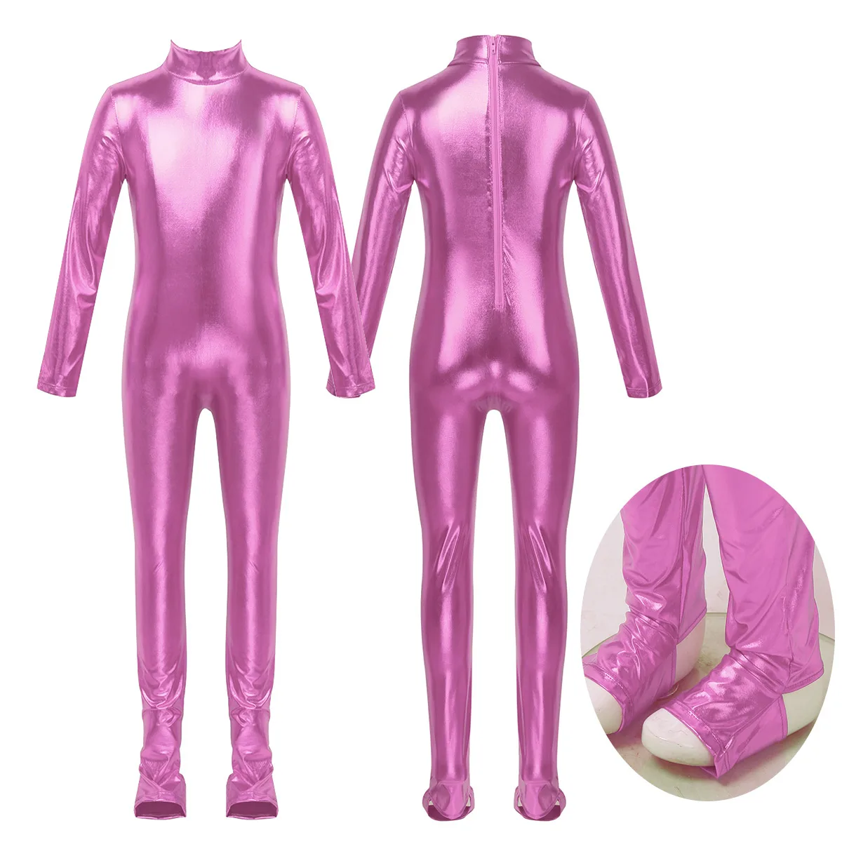 Детский балетный купальник для девочек гимнастический боди с длинным рукавом