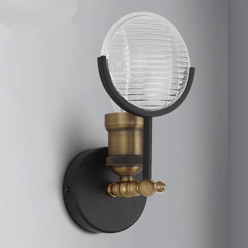 Винтажная промышленная лампа железная настенная светодиодная Скандинавская