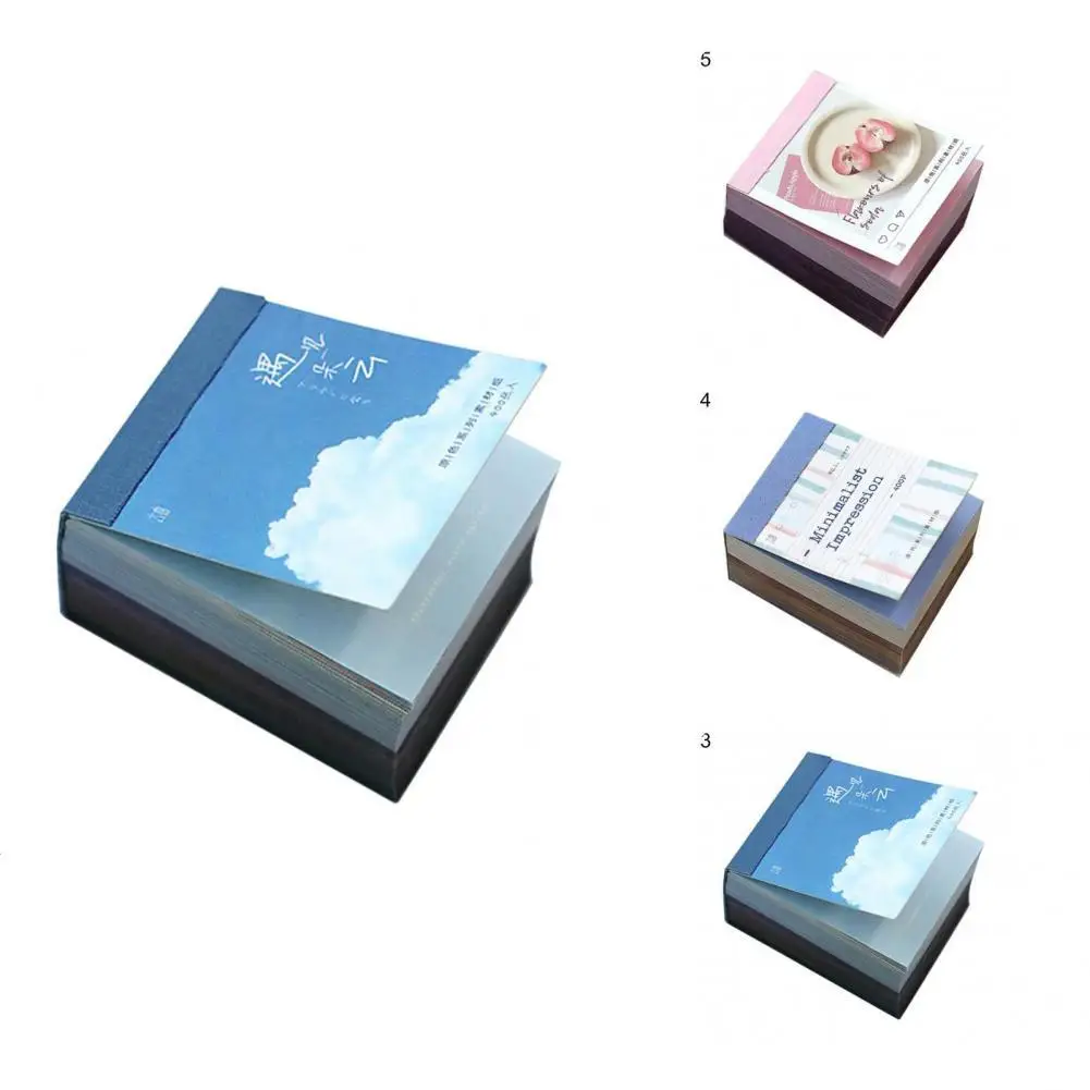 

Creative 400Pcs/Set Useful Decorative Card Making Note Paper Nice-looking Scrapbook Paper Smooth Surface for Home