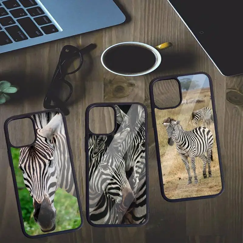 

Animal zebra black and white Phone Case PC for iPhone 11 12 pro XS MAX 8 7 6 6S Plus X 5S SE 2020 XR