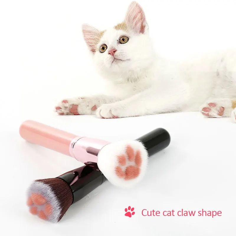 Кисти для макияжа кисть в виде кошачьих ног румян деревянная ручка растушевки